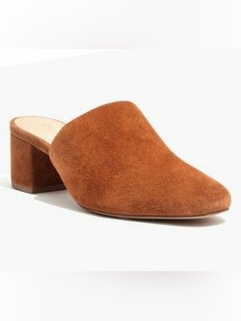 Madewell Walker Suede Leather Mule Slide in Burnt Sienna Brown Size 7